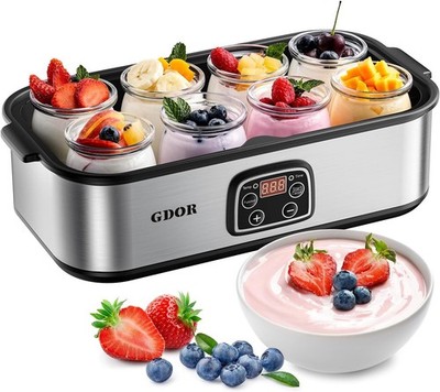 Ultimate Probiotic Yogurt Maker with Adjustable Time & Temp Control - Make