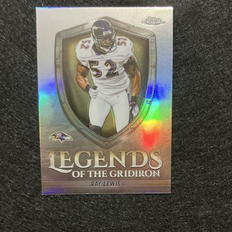 Topps 2025 Topps Chrome Ray Lewis Legends of the Gridiron Refractor LOG-39