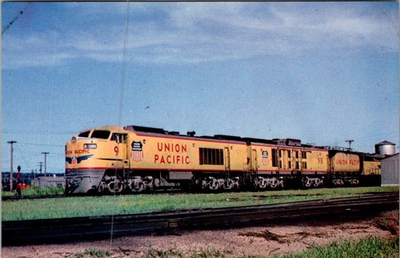 #ad #ad Union Pacific Gas Turbine No. 9 Train Postcard Council Bluffs 1966 $4.99