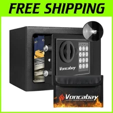 Compact Fireproof Safe Box with Sensor Light and Digital Keypad - 0.23 cu ft