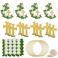 48 Piezas Centro de Mesa de Bautizo Decoración para Mesa Primera Comunión 12 Sta...