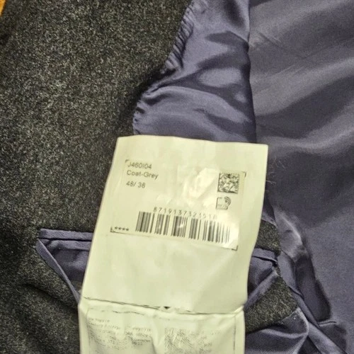 Suitsupply Men Charcoal Grey Pure Wool Overcoat J460I04 Size 38R image 6
