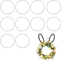 10 StüCk Silber Metallringe Zum Basteln 15Cm Diy Hochzeitsdeko Deko Ringe