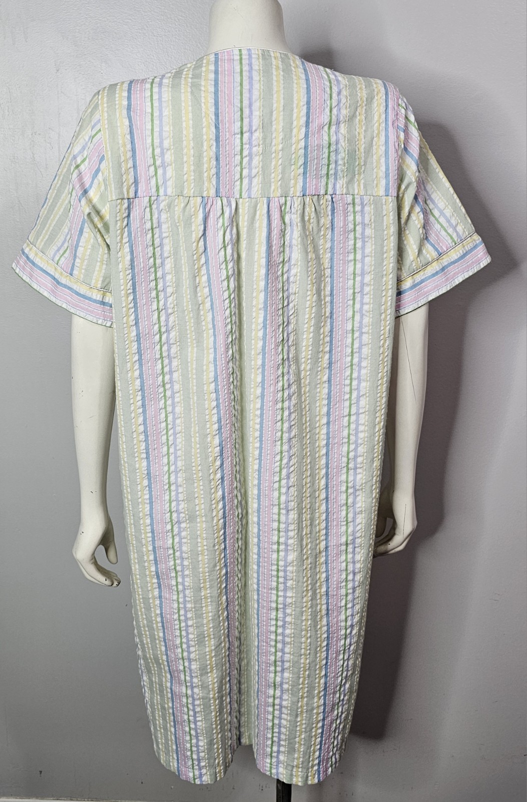 Vintage Pastel Striped Housedress - image 7