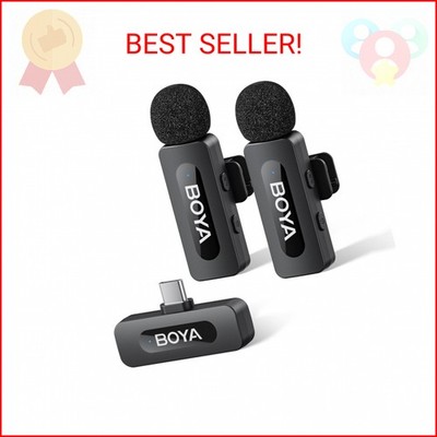BOYA BY-V20 Wireless Microphones for iPhone 17/16/15 & Android/Laptop with USB-C