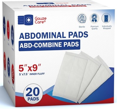 GauzeCare Sterile Abdominal Pads | Extra Absorbent & Thi, Indivily