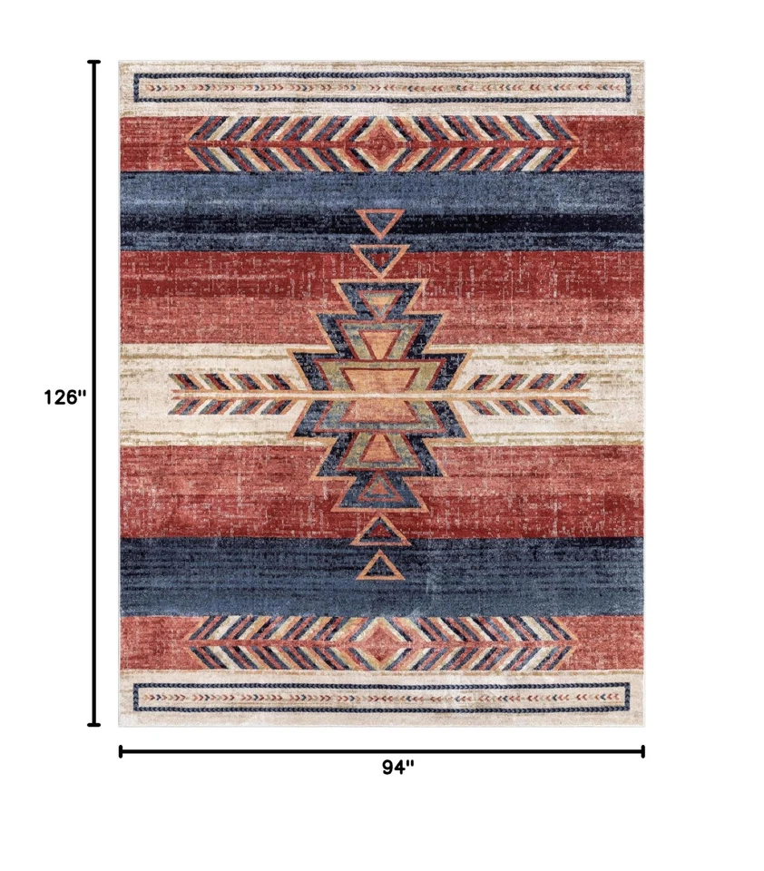 Alfombra bien tejida Dustin carmesí medallón suroeste 8x10 (7'10 pulgadas x 10'6... Foto 2 de 4