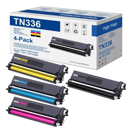 TN336 Toner Cartridge High Yield Compatible for Brother TN-336 TN331 for Use ...