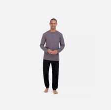 Hanes 2pc Super Soft French Terry Jogger Sleep Pajama Set MENS LARGE - NEW