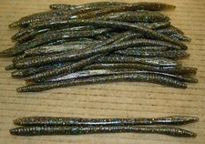 6 1/2" Finesse Worm Trick Worm Style Tilapia Magic Plastic 50 pack Bulk 