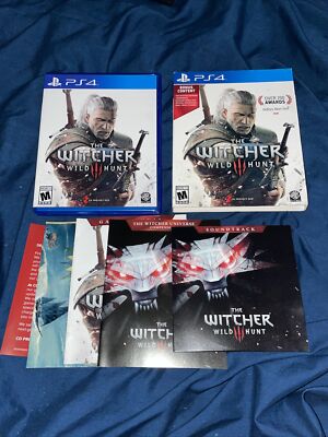 Witcher 3: Wild Hunt (PlayStation 4, 2015) Complete With Inserts, Soundtrack