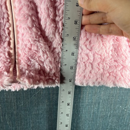 The North Face Girls Laurel Fleece Jacket Size L Pink Lined Collared Full Zip - Picture 8 of 10