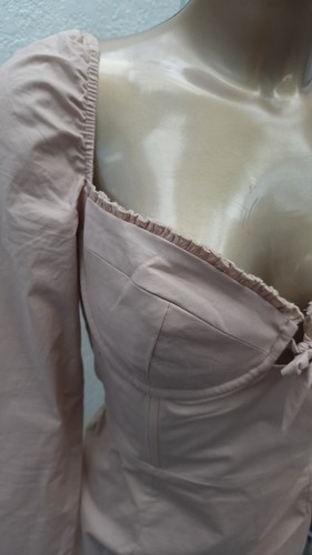 Oh Polly Dress Size 14 Mini Sexy Taupe Beige Bustier - Imagen 3 de 5