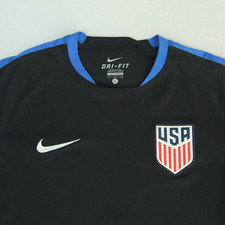 Nike USMNT Soccer Team Training Jersey Mens L Black USA FLASH 2016/17 Football