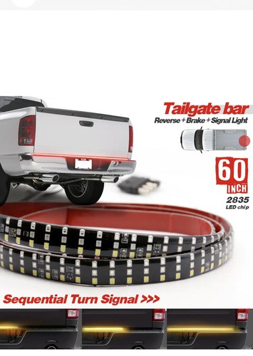 Tailgate Strip 60" TRIPLE LED Turn Signal-Brake-Reverse F-150/F-250