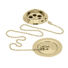  Bath Waste, Plug Ball Chain with Overflow GOLD
