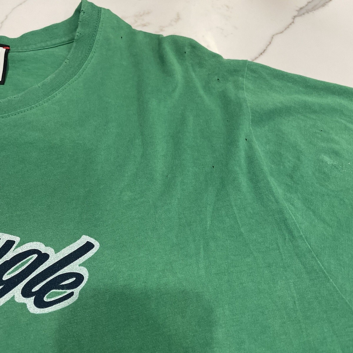 Gucci Tiger Snoopy Green T-Shirt Unisex Distressed Sz S Oversized