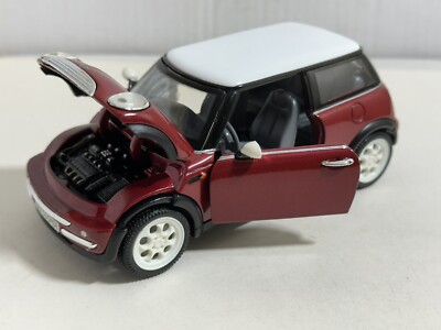 SUNNYSIDE 2001 MINI COOPER BURGUNDY 1:24 DIECAST MODEL CAR 6
