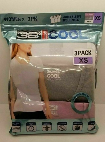 32 Degrees Cool Mujer Mangas Cortas Cuello Cuchara Paquete de 3 Camiseta - Imagen 5 de 8