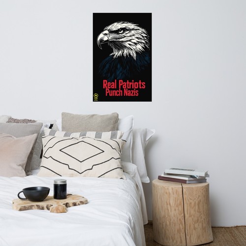 Abolish MAGA - Real Patriots Punch Nazis wall poster - Picture 8 of 24
