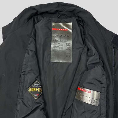 Prada Sport AW01 Insulated Goretex Jacket with Nylon Pocket Hood