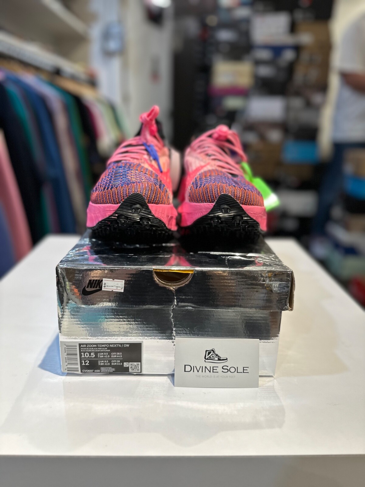 OFF WHITE X NIKE Taglia 10.5 Nike Air Zoom Turbo Next% Flyknit x Off White Multicolore