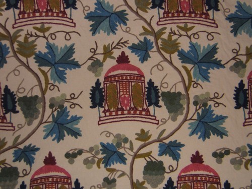 Lee Jofa, Summerhouse Crewel, Vintage, Romantic Crewel, BTY, Color Tuscany - Picture 2 of 2
