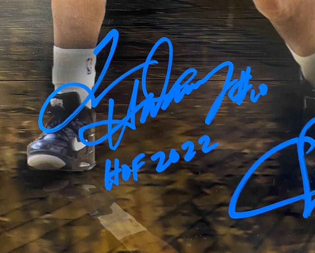 RUN TMC SIGNED 16X20 PHOTO CHRIS MULLIN TIM HARDAWAY MITCH