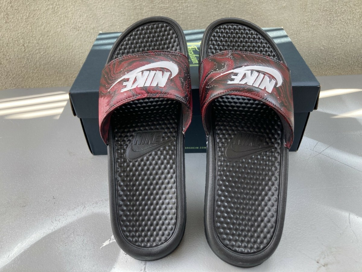 Nike x 6ix9ine custom slides size 9 Custom Nike Slides - Etsy main image 2