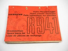 Liebherr R941 Raupenbagger Ersatzteilliste Ersatzteilkatalog Parts List ca. 1970
