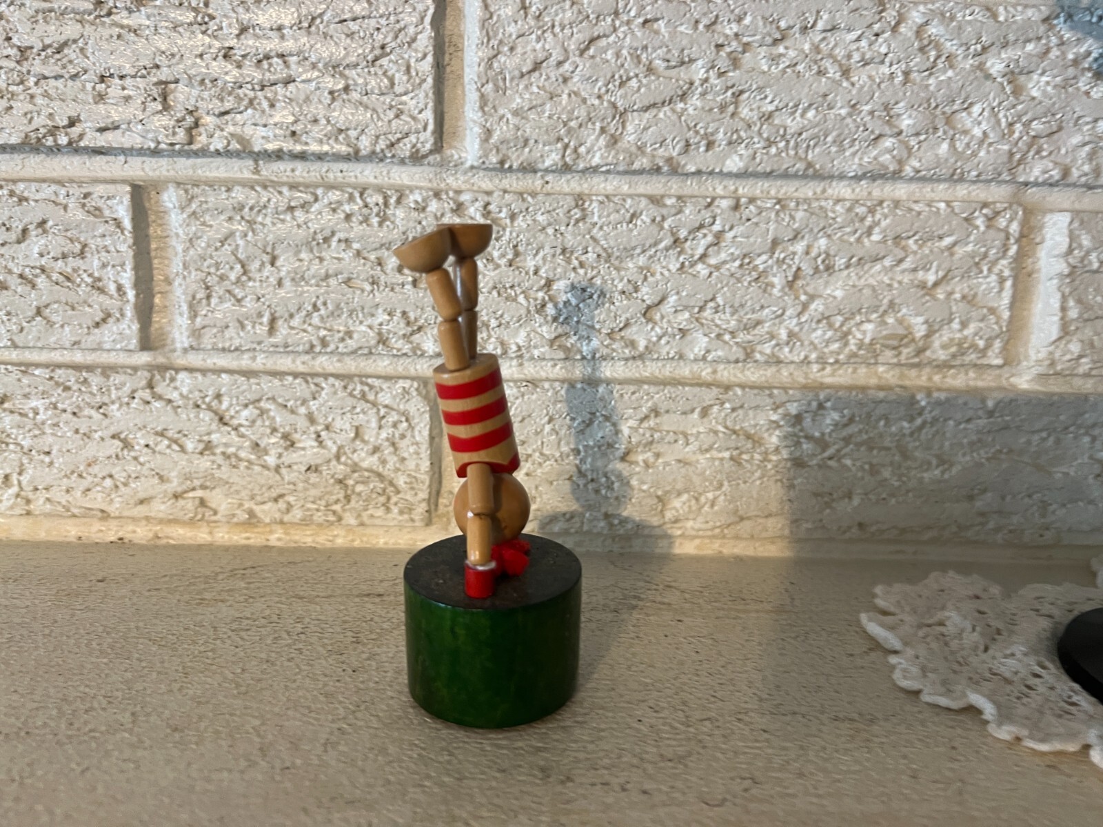 Button Handstand Rare VINTAGE PUSH BUTTON PUPPET Wooden Handstand Clown #2 | eBay