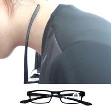 OCCHIALI DA LETTURA DA VISTA  ASTE LUNGHE GIROCOLLO  FODERO IN MICROFIBRA+1,75