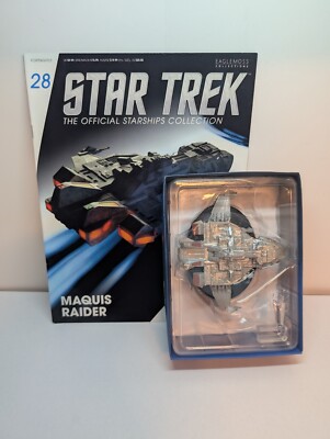 Star Trek Starship Collection Maquis Raider Ship #28 Eaglemoss W/ Magazine