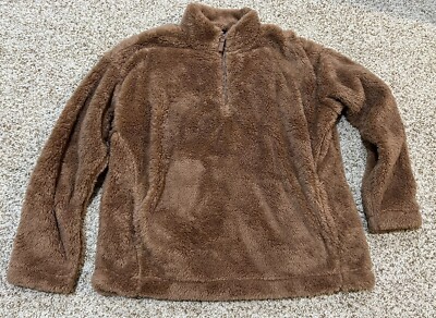 Lands End Youth Boys Long Sleeve Sweater Brown Size M 10-12