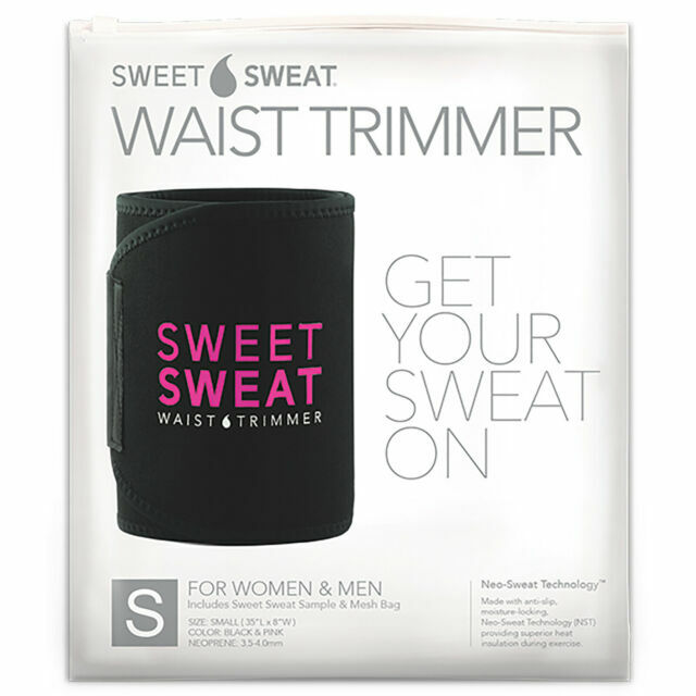 Sweet Sweat Waist Trimmer by Sports Research - Workout Waist Wrap - Size Small