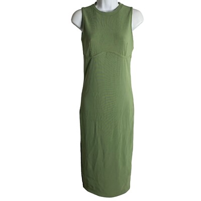 strapless open back dress Ribbed Knit Square-Neck Maxi Dress main image 1