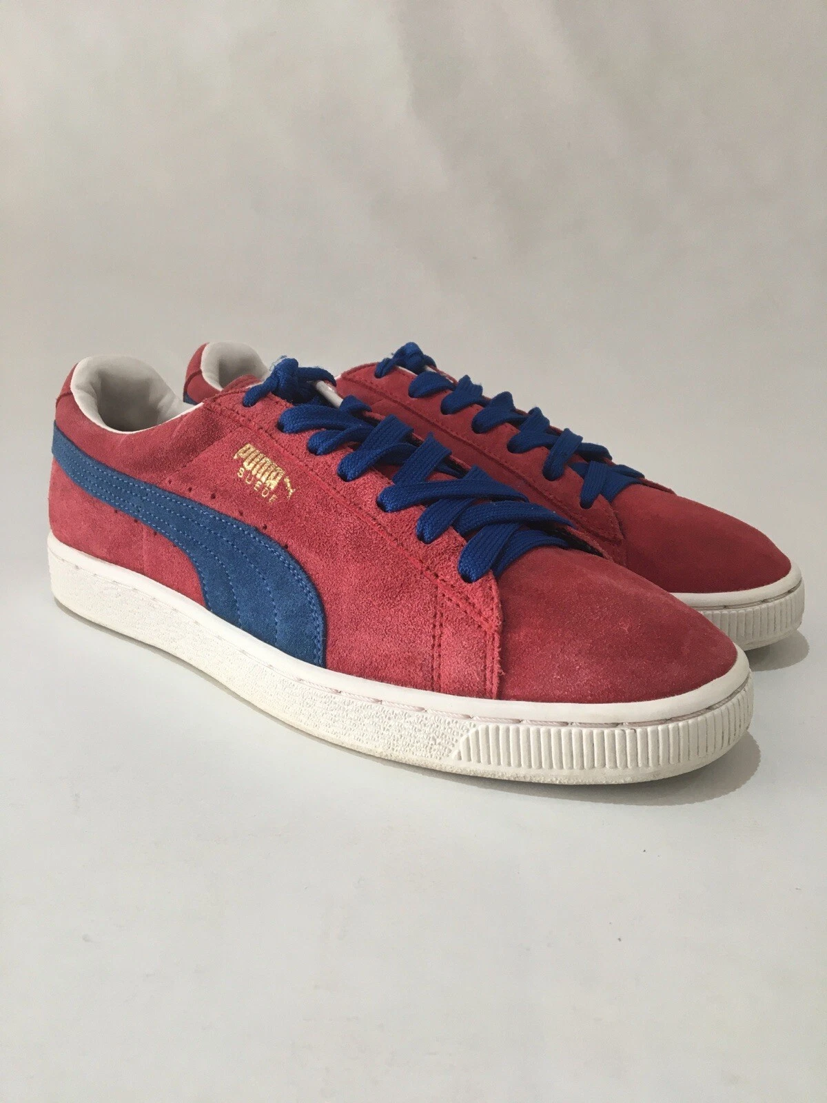 Scarpe da ginnastica Puma scamosciate uomo taglia 7 rosa marina casual sportive