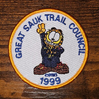 Great Sauk Trail Council Michigan MI 1999 Garfield Cat Cartoon Boy Scout Patch