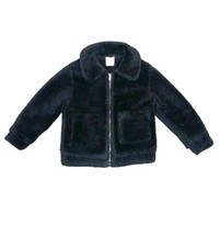 Elodie Wubby Faux Fur Jacket Zip Long Sleeves Size Small