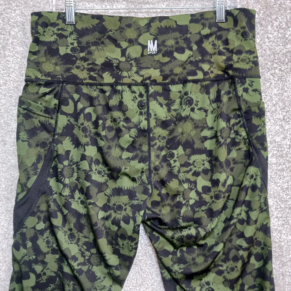 Nicole Miller Leggings Womens 3XL Floral Camo Sporty Army Yoga Active - Image 4 of 4