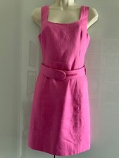 Woman’s Versace pink linen belt dress size 38