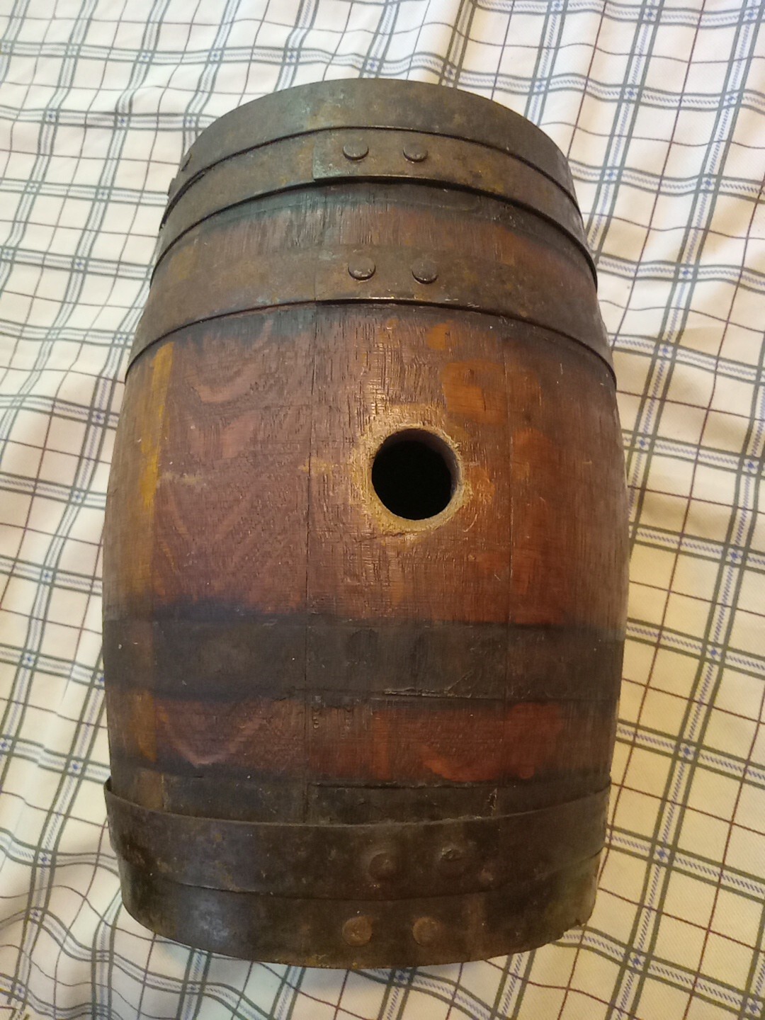 Antique Old Vtg Oak Wooden Keg Barrel Gallon Taylor Wine Co