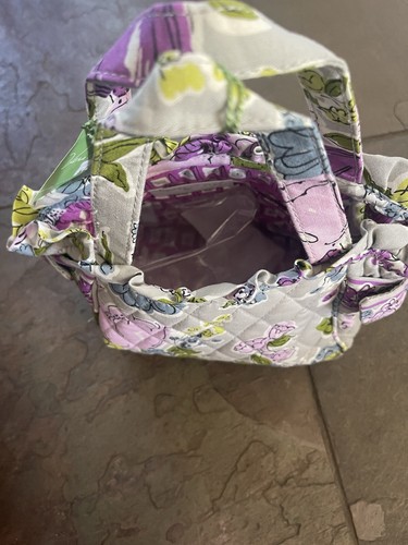 Neu Neu mit Etikett Vera Bradley kleine Prinzessin kleine Tasche in Aquarell grau lila mit Schleifen - Bild 7 von 8