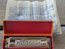 Vintage Contest A-440 Harmonica 20 Reeds Richter Real Brass Reeds