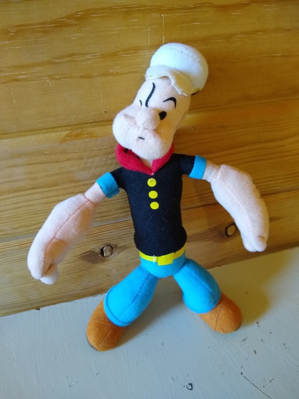 Popeye Plush Missing Pipe 9" Tall