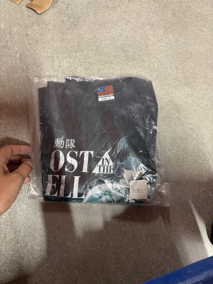 American Thrift x Ghost in The She'll Shirt Mens Xl Black American Thrift x Ghost in The She'll Shirt Mens Xl Black
