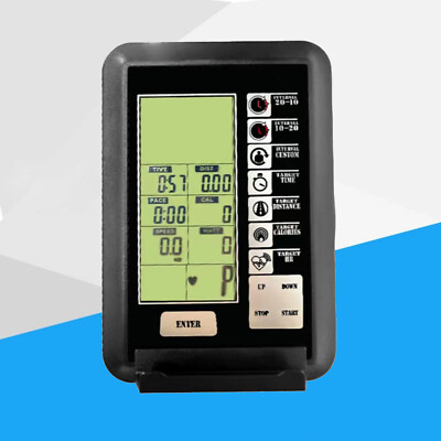 LCD Bike Monitor Speedometer W/Heart Rate Computer Bluetooth for Stationary Bike