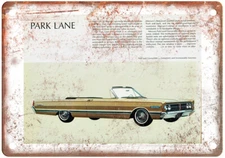 Vintage 1966 Mercury Park Lane Convertible Auto Ad Retro Look Metal Sign A11890