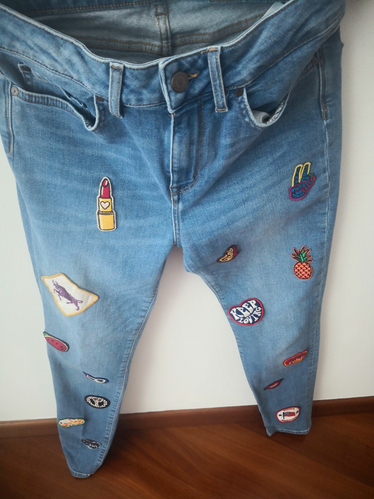 Gigi Hadid Patched Jeans Size 27 X Tommy Hilfiger image 4