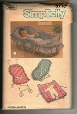 Simplicity 6718 Babies Travel Accessories Vintage Sewing Pattern Uncut
